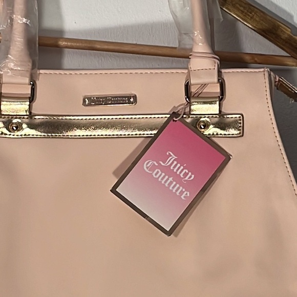 NWT Juicy Couture Light Pink Faux Leather Tote Bag - Picture 2 of 8
